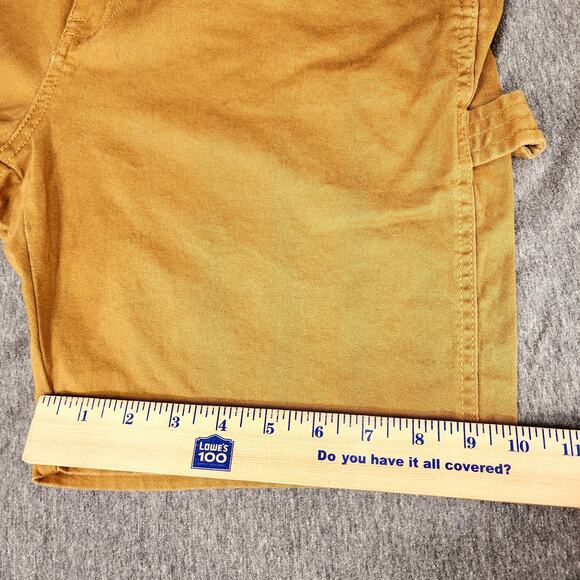 WXYZ Carpenter Short sz 34 Caramel Cognac Brown Stretch Cargo Pocket Workwear 8" - Picture 9 of 11